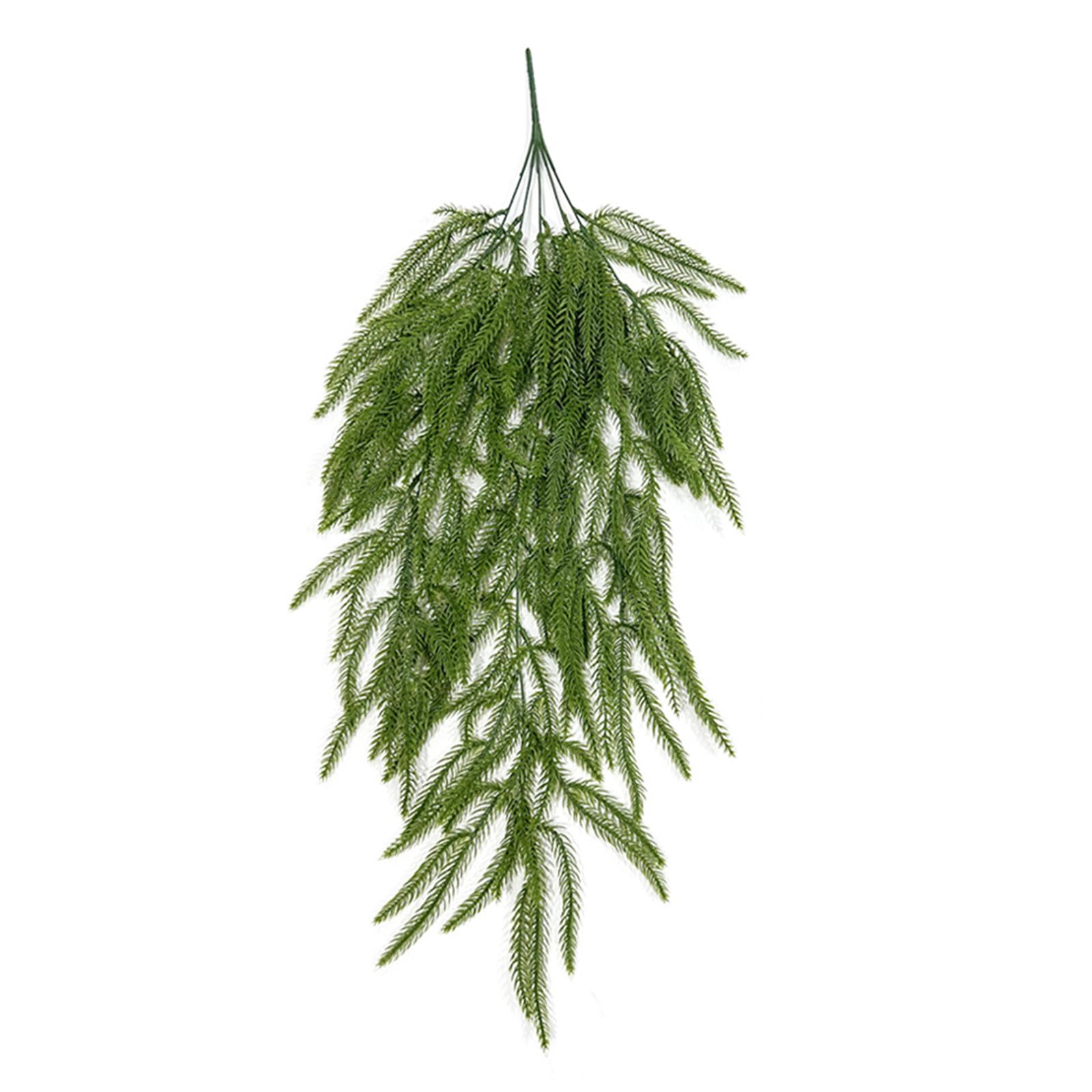 Tsophreniq Realistic Pine Needle Wall Decoration Year Round Greeneries for Home Festival Season Party Ornament Norfolk Pine Hanging Ornament