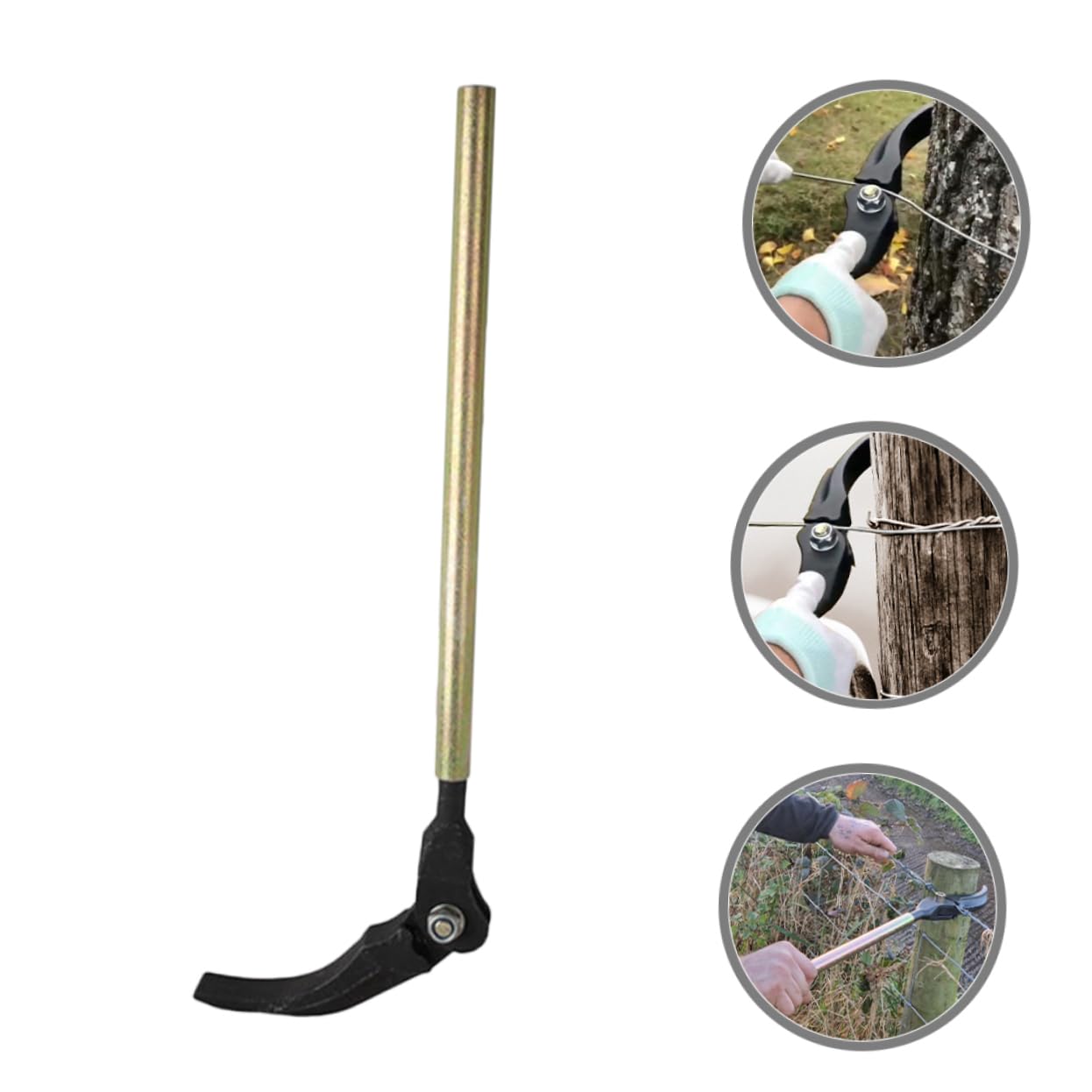 1pc Fence Wire Tightener Tool Portable Tensioner for Garden Fencing Barbed Wire Stretcher Long Handle for Easy Operation Must-Have for Agricultural Projects