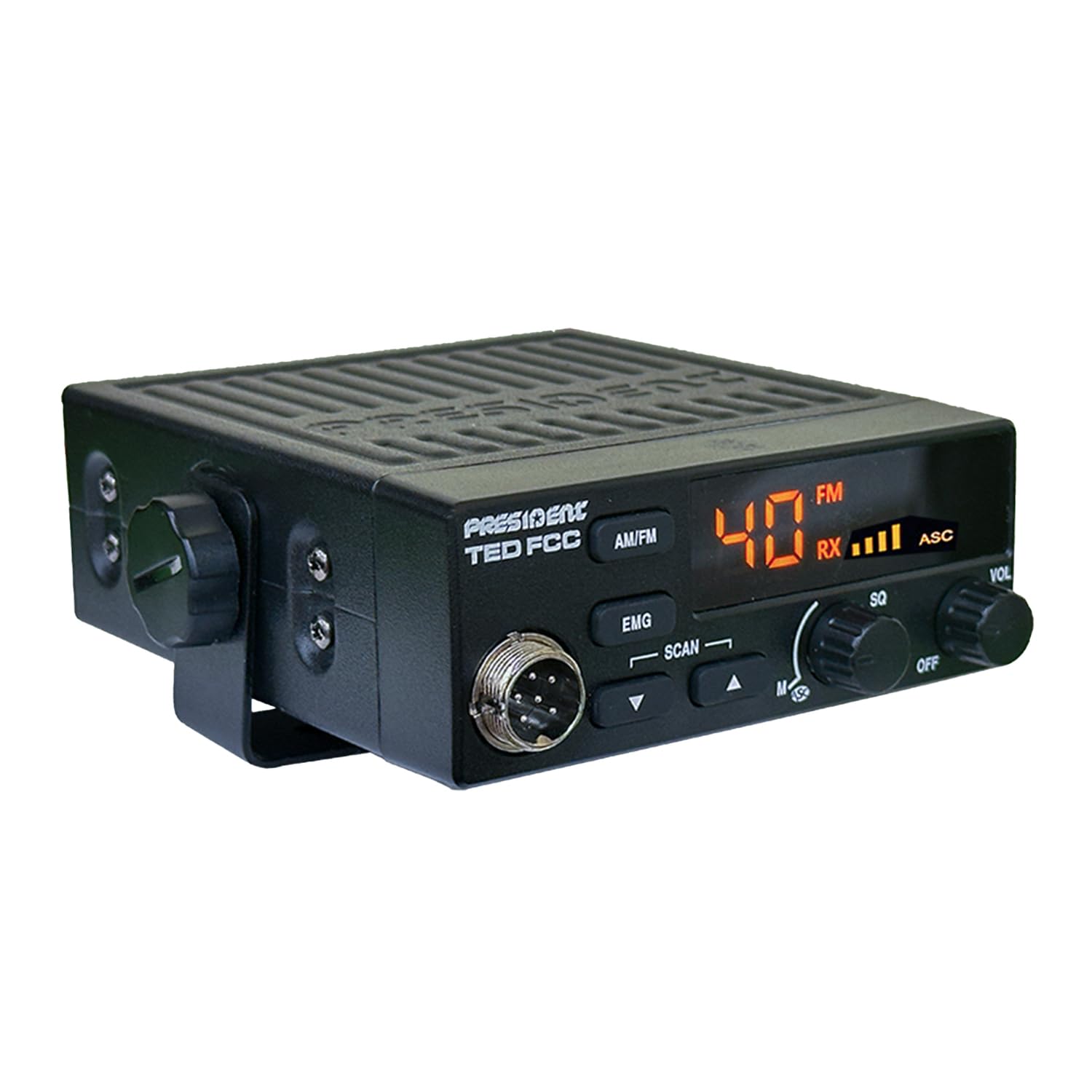 President Kit de inicio de radio CB con TED FCC de 40 canales de 12 voltios AM/FM CB Radio y antena de montaje magnético Virginia F