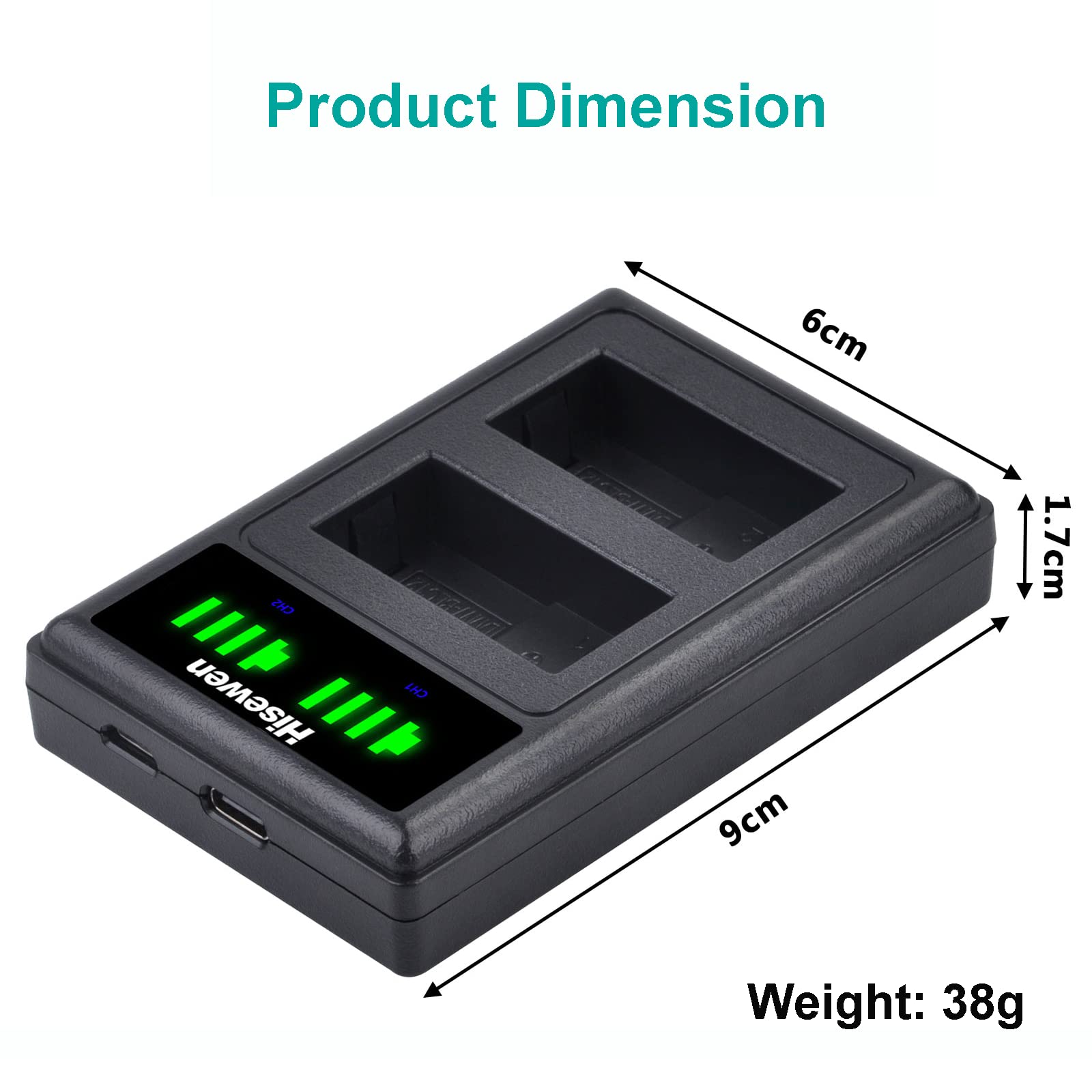 Ensemble Chargeur Multifonction + 2 Batteries DMW-BLC12 Pour Panasonic Lumix - Boîtier LCD, Charge Rapide, Lecteur SD - 8