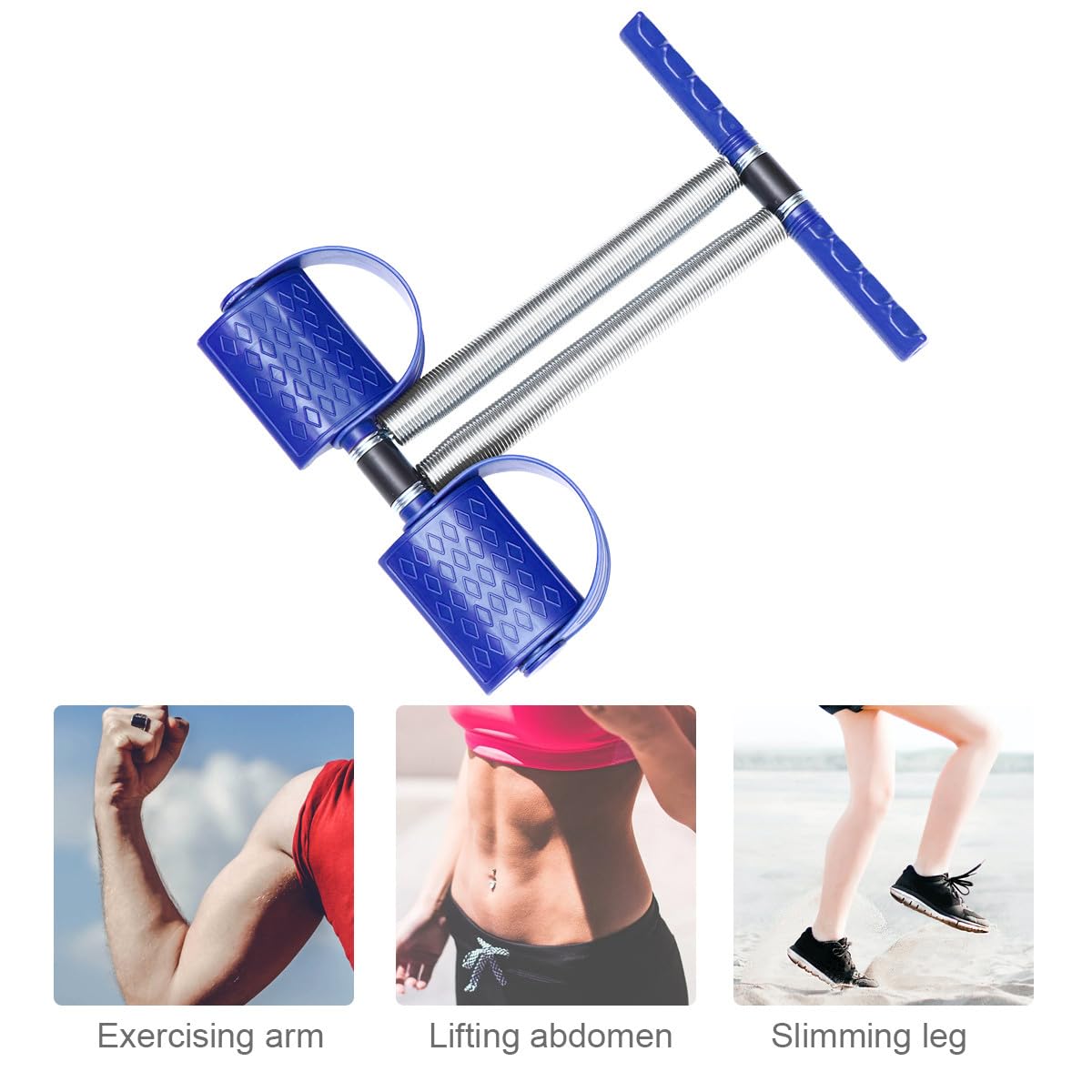 Mikikit tavola elastica passo-passo rafforzamento gamba palestra estrattore idoneità alla pedalata fune di trazione in acciaio attrezzature per il fitness Blue