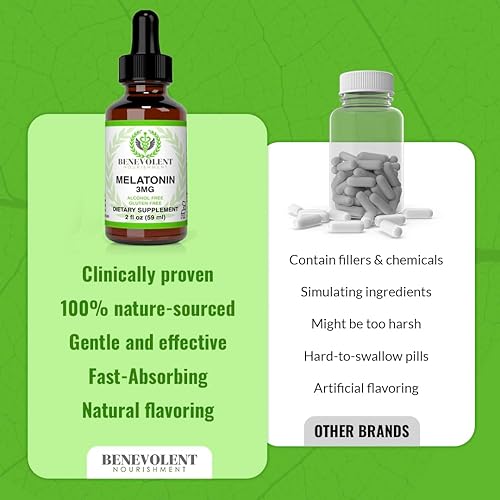 Miniatura 3 de Melatonina 0.0001 oz líquida. Potente y eficaz gota sublingual que te hará dormir rápido. Sin alcohol y fórmula 100 % sin gluten para toda la