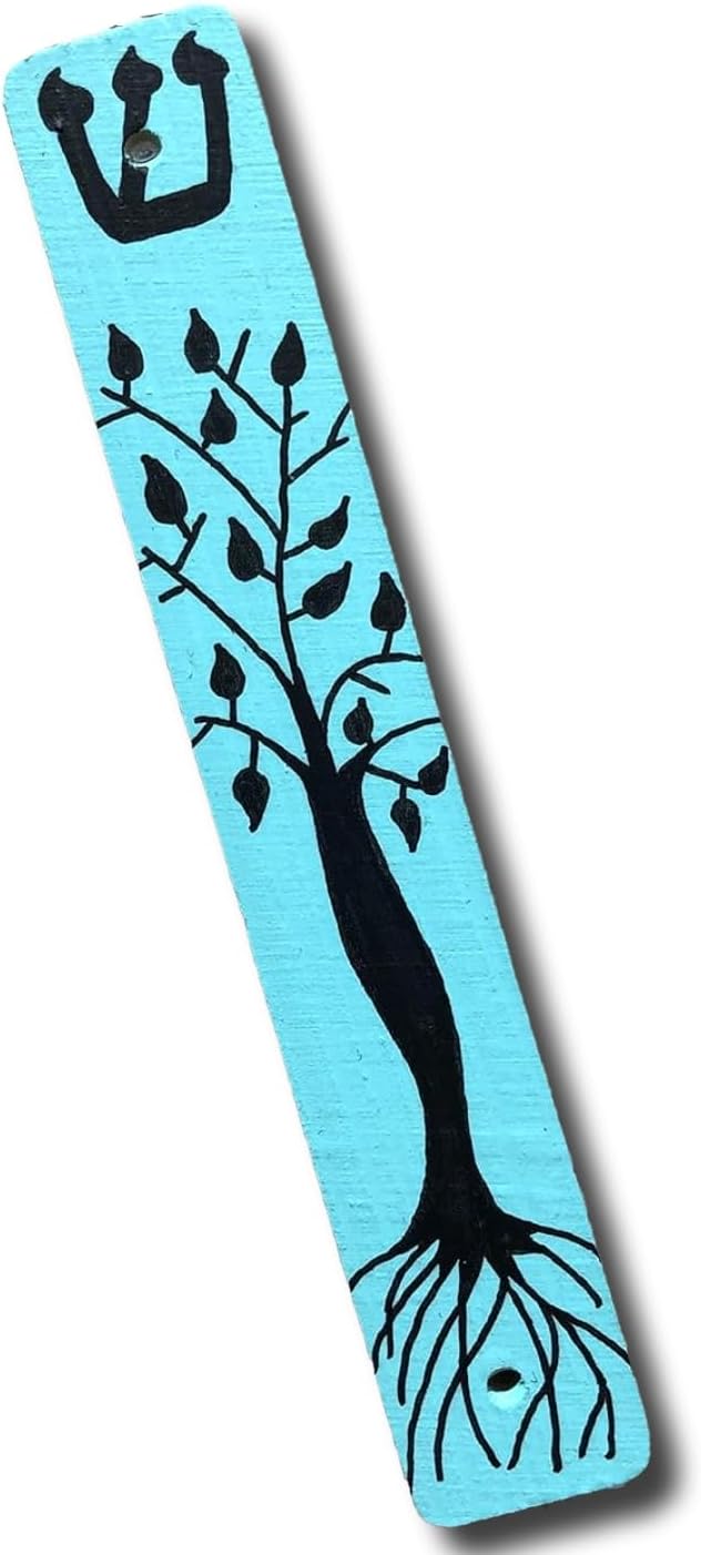 Tree of Life, Hamsa Mezuzah, Jewish Gift Sets (Light Pink, Mezuzah Case)