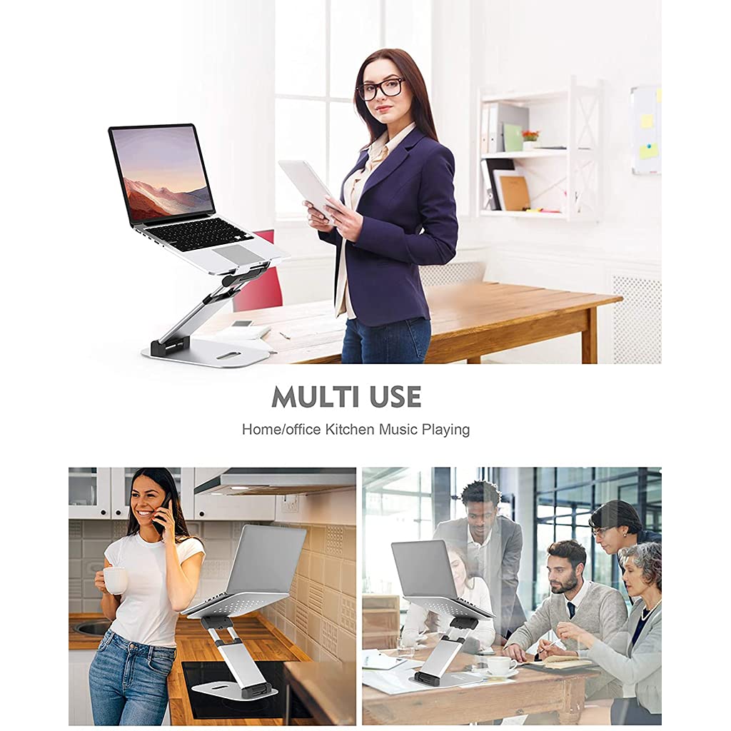 Aluminium Desktop Tablet Ständer, kühlend, rutschfest, Notebook, Verstellbarer Kühl für 11–17 Zoll Notebook Laptops