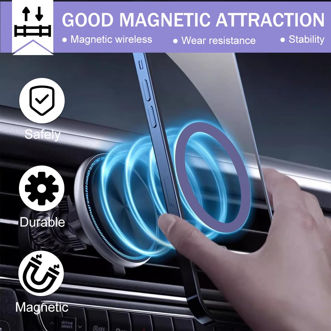 4 Pezzi Adesivo Universale Ad Anello in Metallo per Magnete Ad Anello, Compatibile con Caricatore Senza Fili Magnetico, Non Magnetici, Non Magnetici