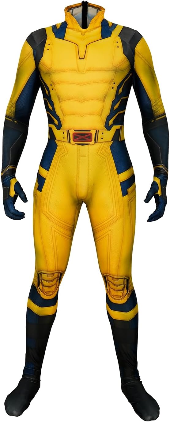 Mens Superhero Costume Cosplay Bodysuit Jumpsuit Outfit For Boys Adult