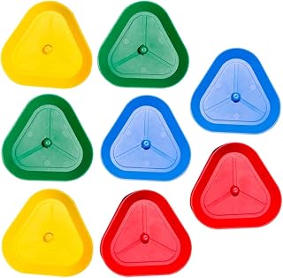 Tofficu 8 Pcs Playing Card Hand Holder Hands Free Poker Rack Holder Triangle Shaped for Cards Game Nights Poker Parties