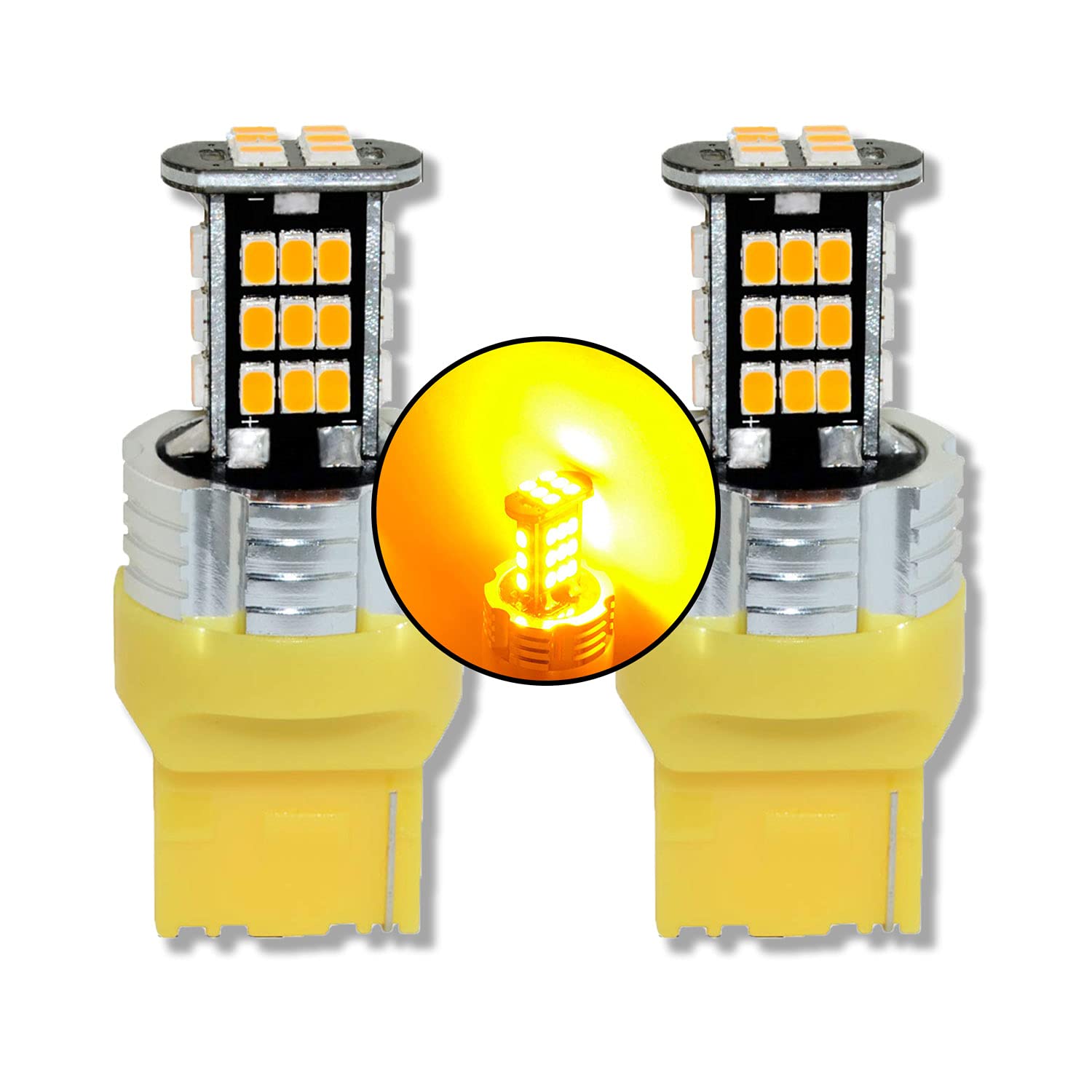 T20 7440 LED Canbus Bulbs Indicators Blinkers Amber Orange Very Bright and Without Errors Compatible with Golf MK VI Polo 6R - EB2L1 – Transform Your Ride
