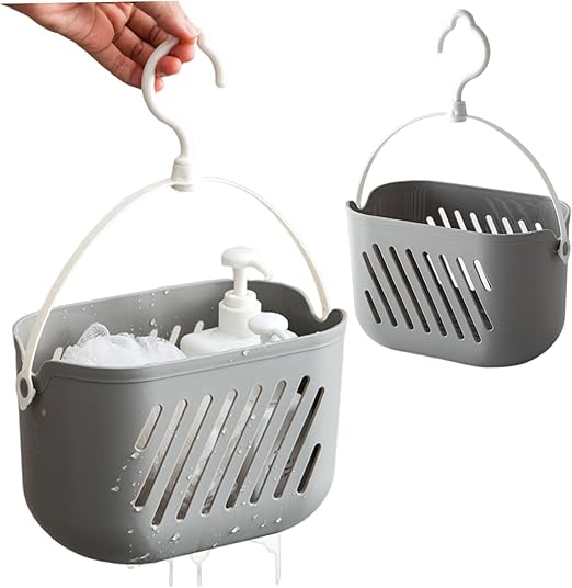 Grtheenumb 2Pcs Hanging Shower Caddy Basket, Plastic