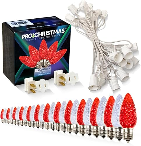 Miniatura 47 de Pro Christmas C9 - Kit de luces LED de Navidad para techos y caminos, corte a medida, grado comercial al aire libre