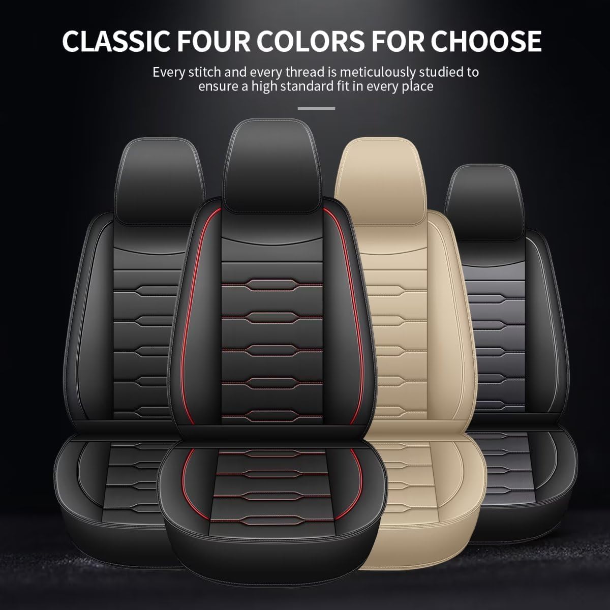 AOMSAZTO Leather Seat Cover Custom Fit for Subaru Legacy 1995-2024 2025 2026 Faux Leather Seat Protector Legacy Car Seat Covers Vehicle Cushion Covers Compatible Airbag 2 Front Seat Redline