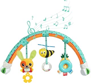AOMIG Baby Arch Pram Play Toys, Baby Travel Stroller Toys for Infant & Toddlers, Pushchair & Pram Toys with Adjustable Clips, Stroller Toy & Pram Activity Toys for Newborn Toddler 0-3 Years Old