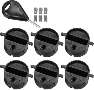 Jadeshay Surfboard Tail Rudder Slot FCS FIN G5 Plugs Box with Screw Key Wrench Black Northcore FCS Compatible Fin Plug Set 6PCS