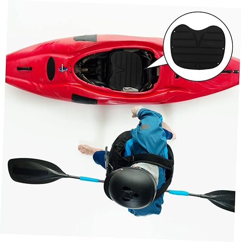Miniatura 5 de Cojín ligero para asiento de kayak, cómodo diseño ergonómico para canoa, barco de pesca, compatible con kayaks para largas horas de remo, color negro