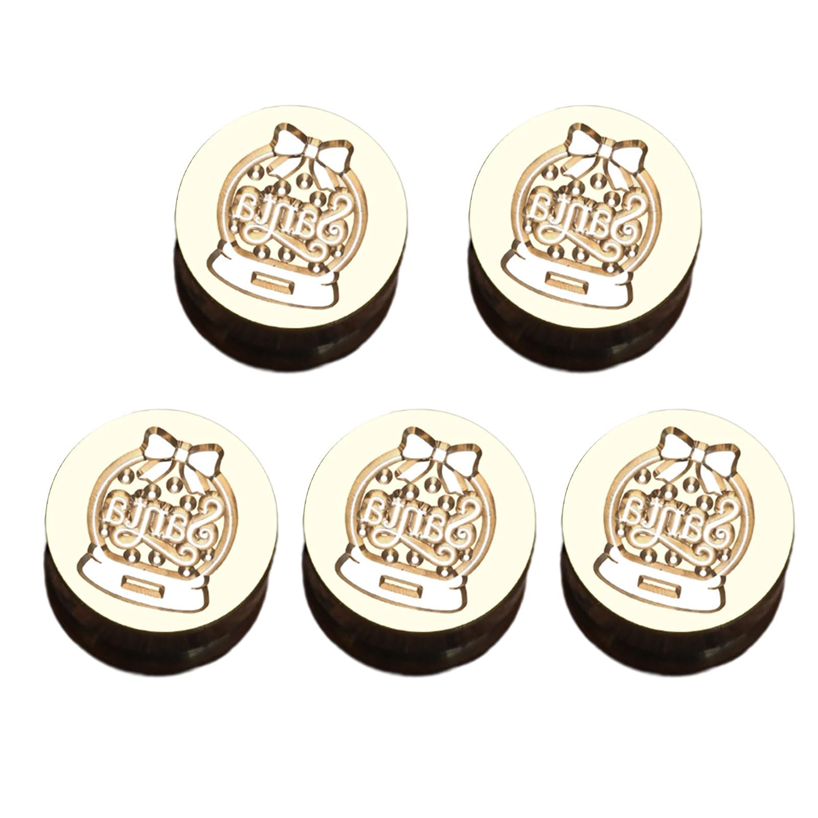 Tsophreniq 5Pcs Christmas Sealing Stamp Head for Wedding Invitations Envelope Scrapbooking, Embossed Sealing Stamp Replacements Christmas Seal