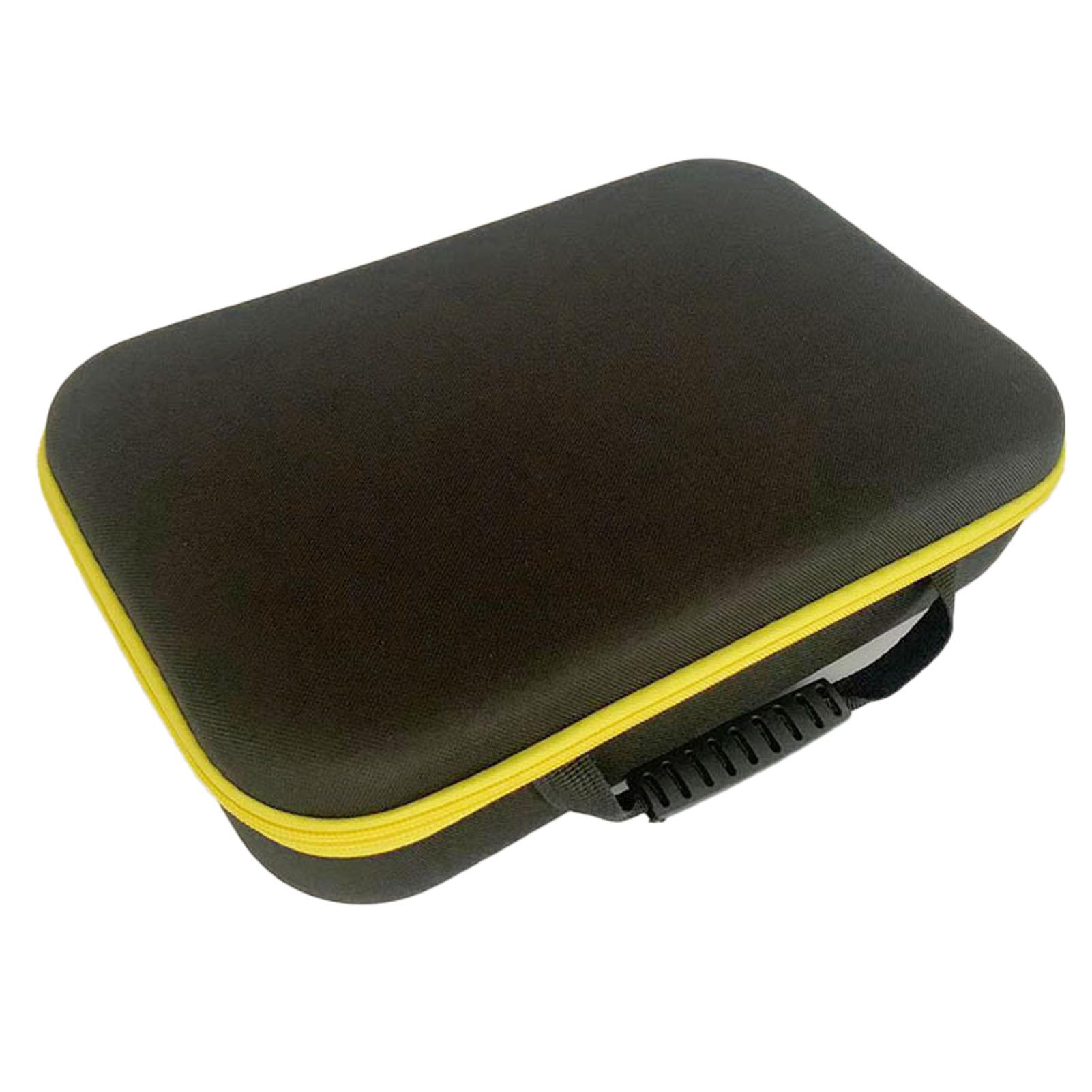 Bolsa de herramientas de tela de buey vacía para almacenamiento de taladros, cierre de cremallera, bolsa de trabajo, reutilizable, funda protectora para exteriores (Amarilla, L(33 * 22.5 * 9cm))