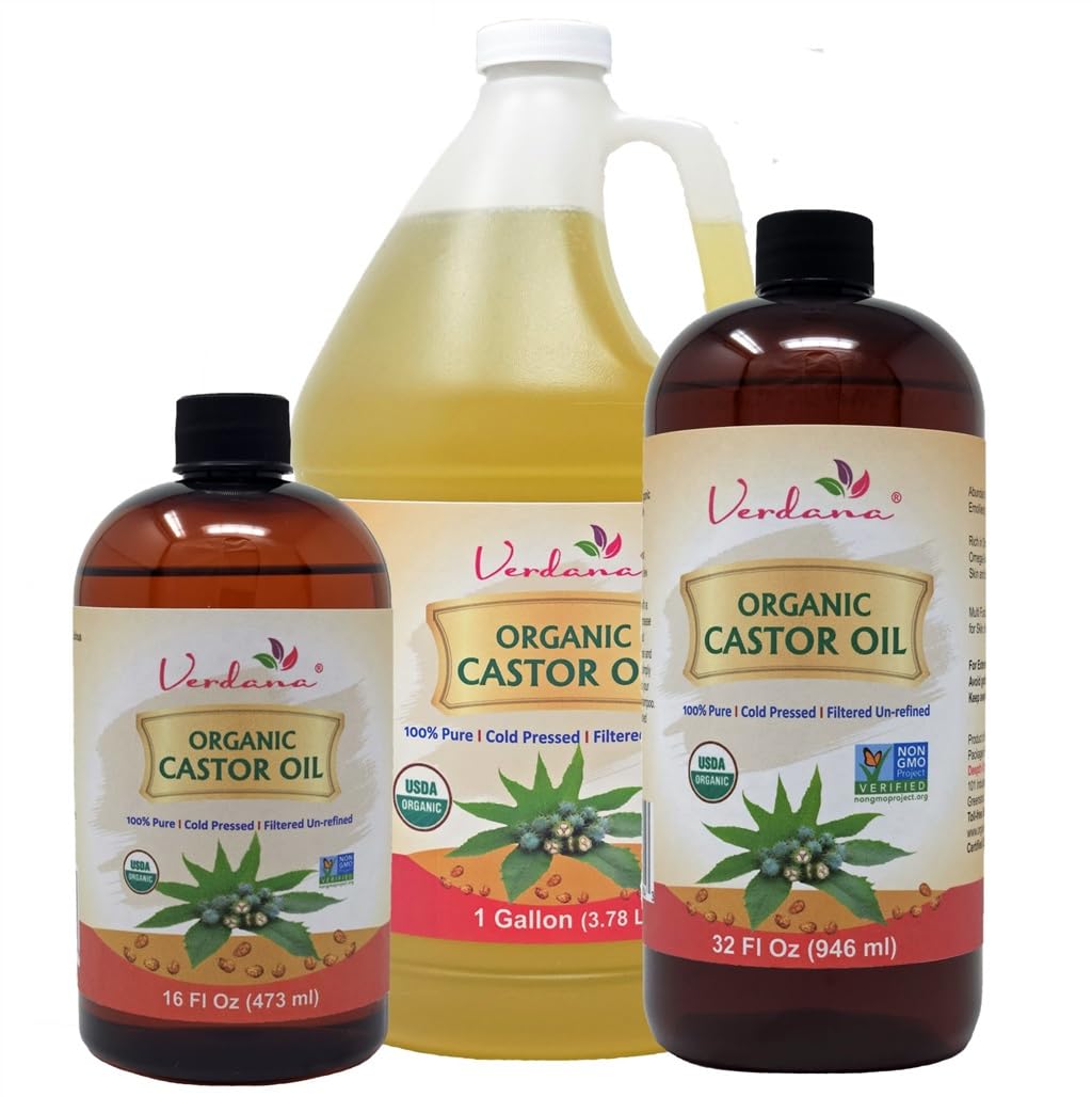 Verdana Organic Castor Oil, Cold Pressed & Hexane Free – For Hair & Scalp Care, Eyelashes, Eyebrows & Skin Care – USDA Certified, Pure & Natural – 16 fl oz - Image 6