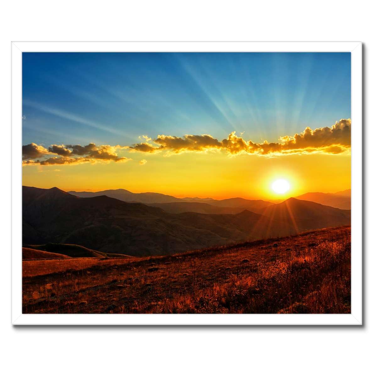 Poster coucher de soleil pour habiller un mur vide 50x40