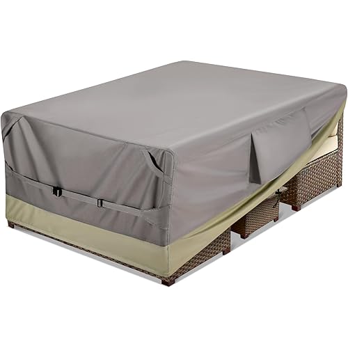 KylinLucky Patio Furniture Covers Waterproof for Table and Chairs Set, Outdoor Table Covers Rectangular Fits up to 108L x 82W x 28H inches