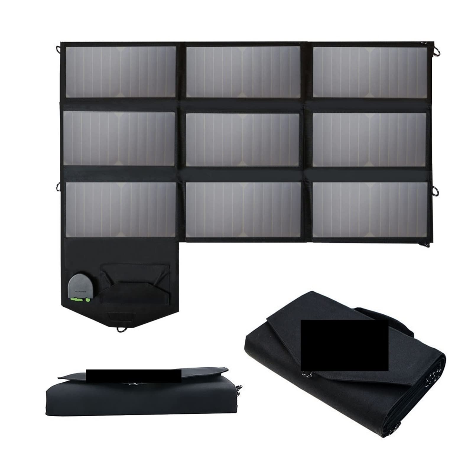 1 8V 60 W. Przenośny składany panel słoneczny 2USB Ładowarka słoneczna 1 8V DC Wyjście dopasowane do laptopa, telefonu, kempingu, na zewnątrz