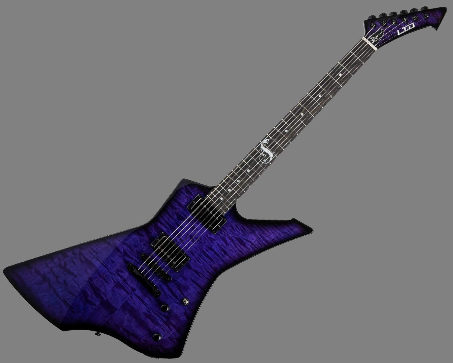 ESP LTD Snakebyte James Hetfield Baritone Guitar in See Thru Purple Sunburst