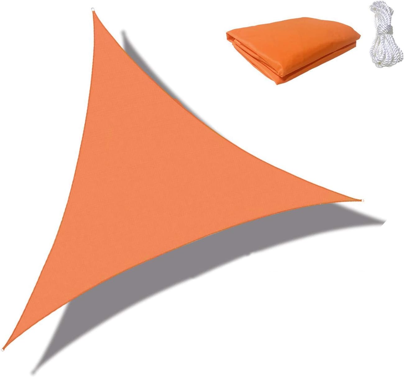 Sunnykud12'x12'x12' Sun Shade Sail Waterproof Orange Triangle Canopy Awning Perfect for Outdoor Garden Patio Backyard Activities