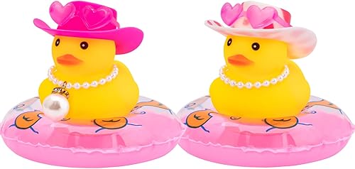 wonuu 2 adornos para tablero de automóvil, patos amarillos, pato de goma para decoración de automóvil, accesorios con lentes de sol de color,