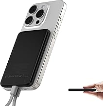 Magnetic Portable Charger, 5000mAh Ultra Slim Mag Power Bank, Wireless Battery Pack with USB C Cable, 20W PD Fast Charging, Magnetic Phone Charger for iPhone 16/15/14/13/12 Pro/Pro Max/Mini Series