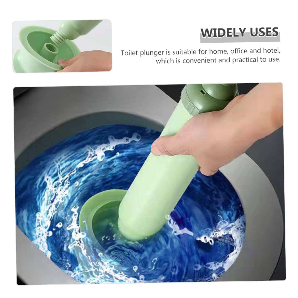 PartyKindom Stantuffo per WC in PVC di Colore Chiaro, Facile da Sbloccare e Compatibile con Maggior Parte degli Scarichi, per Pulizia in Casa e Ufficio