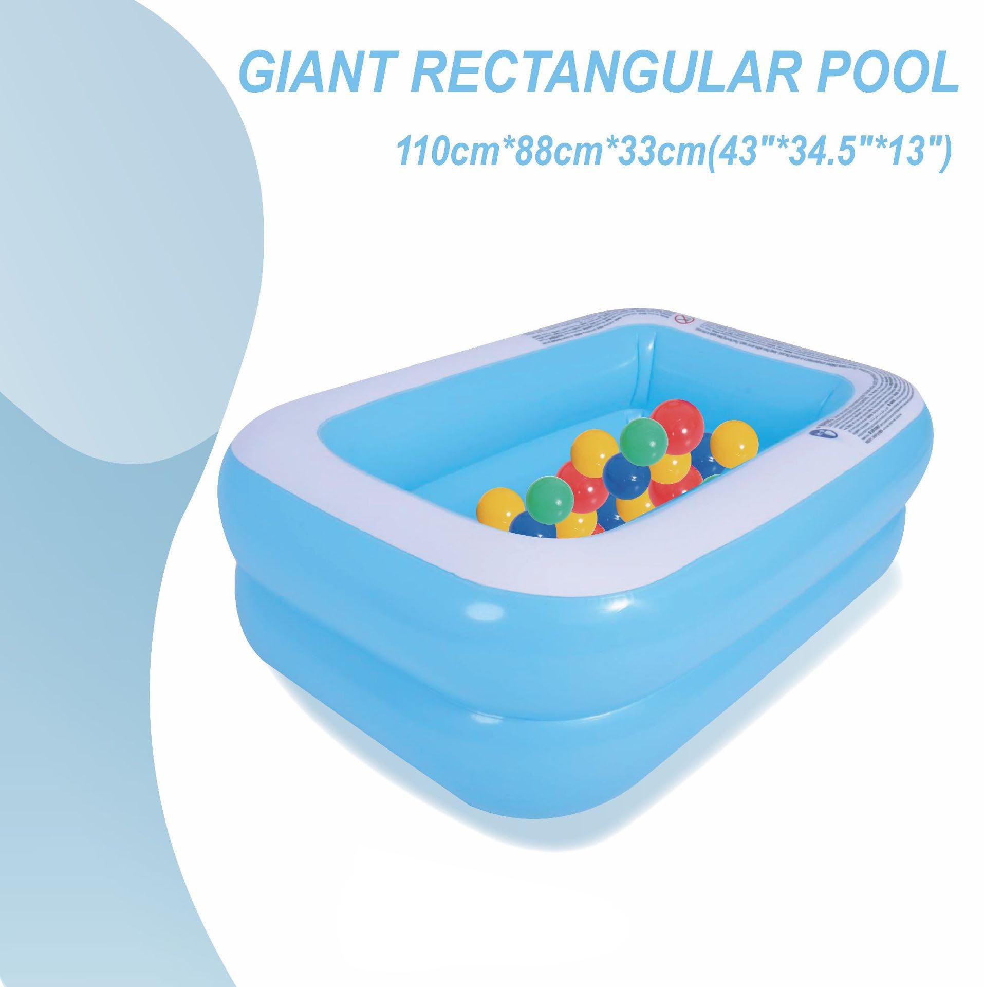 Piscina Inflable Para Niños De 1.4 Metros COOZi - Rectangular, Con Bomba De Aire, Ideal Para Exterior