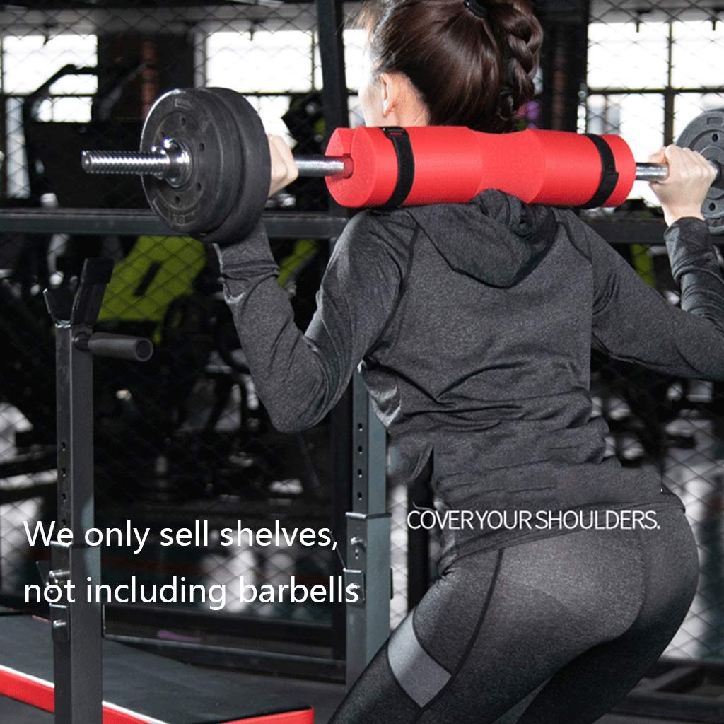 Aparato para Sentadillas Press de banca Estante para Barra de Fitness para Hombre Estante Multifuncional Soporte Ajustable Gimnasio casero en casa Plegable (Color : Black, Size : 58.4 * 120 * 110cm)