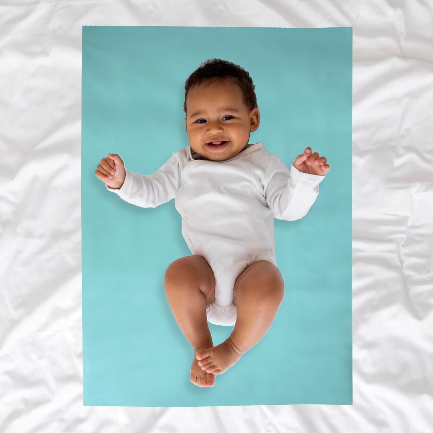 AQBAH Bamboo Ultra Soft Rubber Sheet For Bed Adult, Toddler, Mattress Protector, Non Absorbent Reusable Crib Mattress Protection Non-Allergic (Green 78X36 Inches) - Image 6 thumbnail
