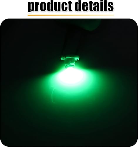 Miniatura 5 de X AUTOHAUX 10 Uds verde T3 3030 LED 12V coche interior panel de instrumentos Dash Cluster Gauge bulbos luz tablero indicador advertencia luces