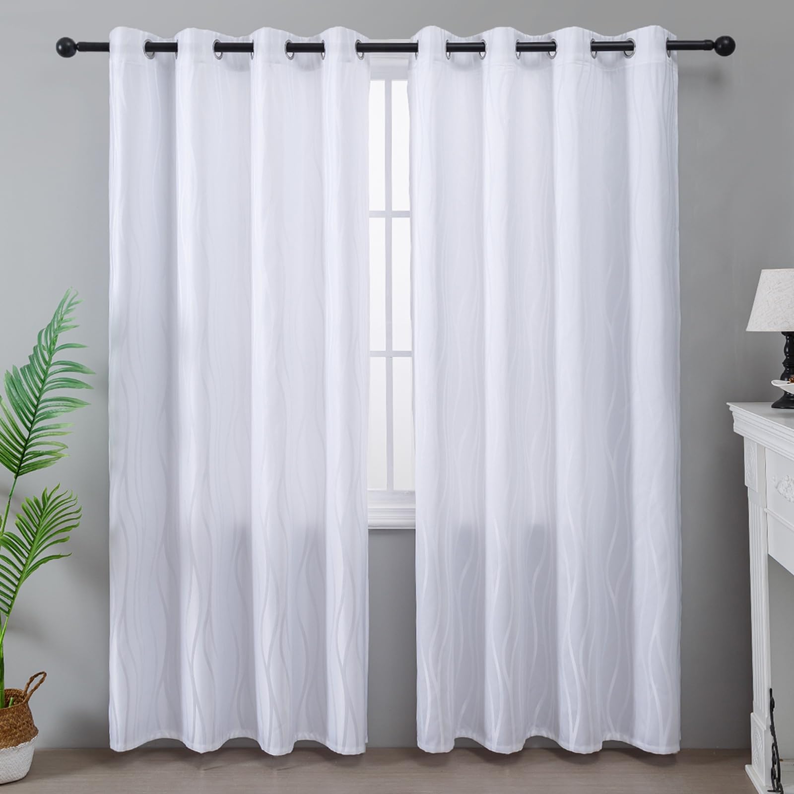Rideaux salon blanc moderne KnSam pour une ambiance lumineuse