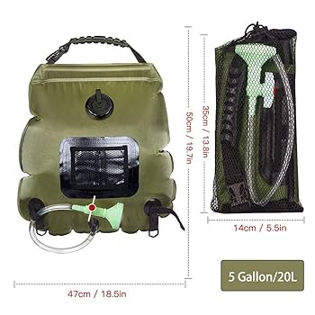 キャンプシャワーバッグ アウトドア太陽熱温水バッグ 水遊び温水 ソーラーシャワー 楽天市場】KingCamp ポータブルシャワー シャワーバッグ お湯