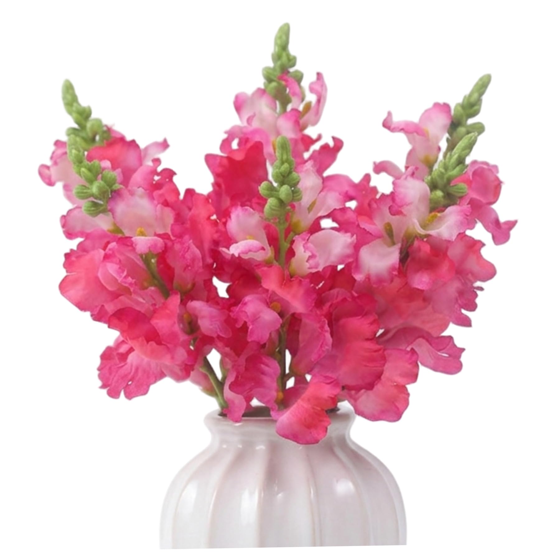 Delphinium Artificial Flowers, Set of 6 Tall Flowers Silk Snapdragon Stems for Home Decor, 16 Inch Real Touch Floral Arrangements for Wedding Centerpiece, Vase Filler, Rosy, Décorations d'été