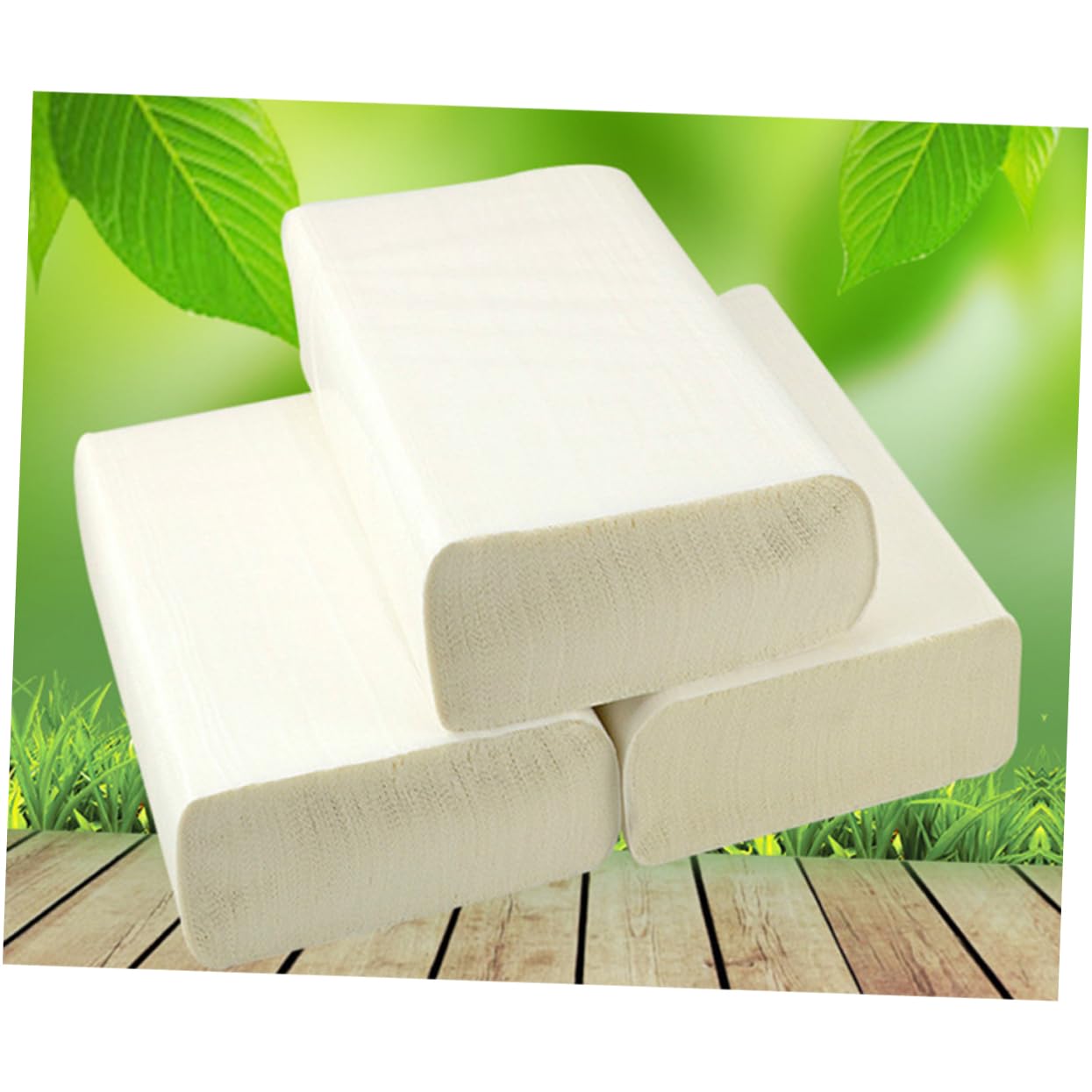 Essuie-tout Absorbant 4 Rouleaux en Pâte de Bois Cuisine