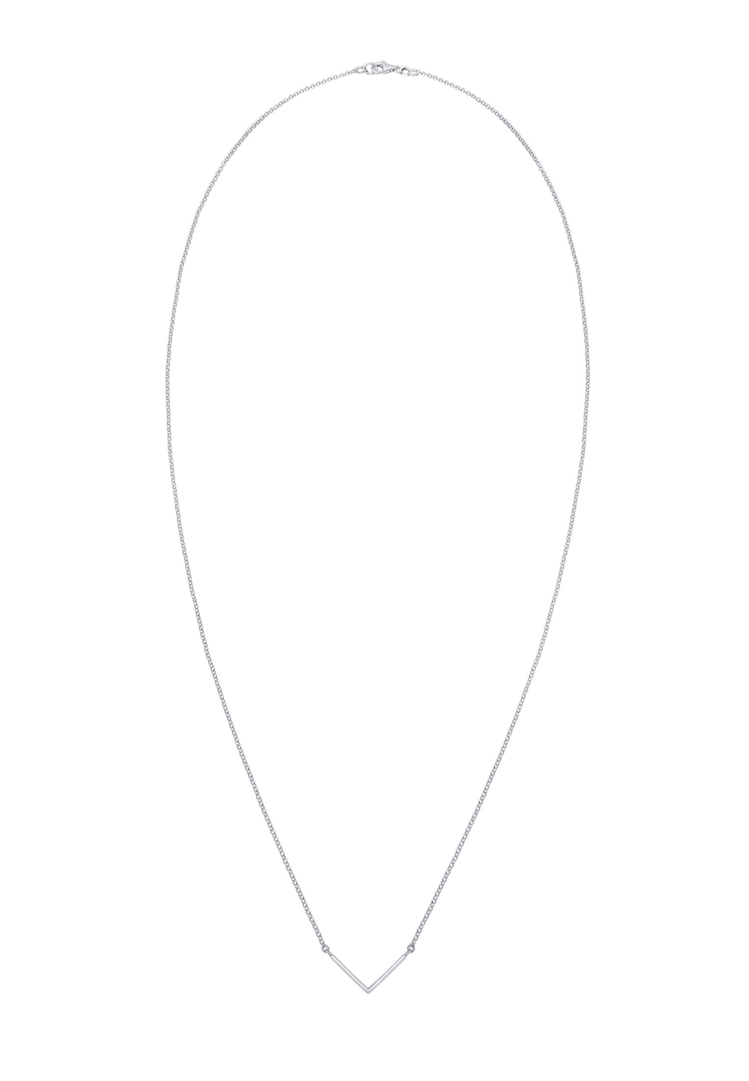 Elli Collana Donna Ciondolo Geo Minimal a forma di V in Argento 925 Dorato