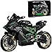 Produktbild YILETKC Technik Motorrad Bausteine für Kawasaki H2R, 1858 Teile 1:5 Klemmbausteine Technik Supermotorrad, Technik Rennen Motorrad Konstruktionsspielzeug, Geschenk für 8-jährige Jungs und Mädchen
