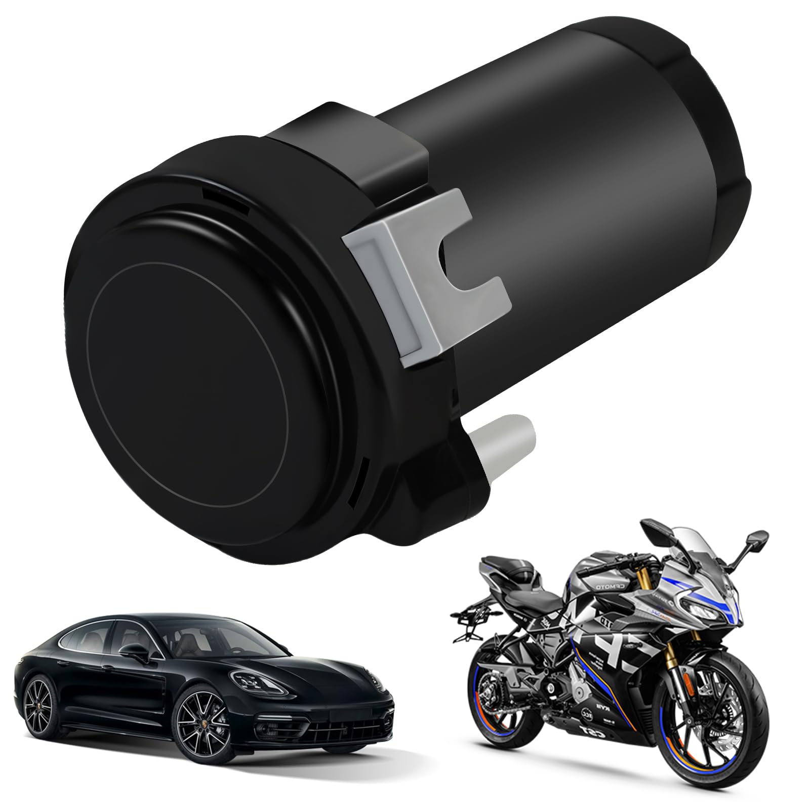 MaxAwe Compresor de aire de 12 V 150 dB, motor de coche, minibomba de aire para bocina de aire universal, negro cromado con cable de cobre para coches, camiones, barcos, motocicletas