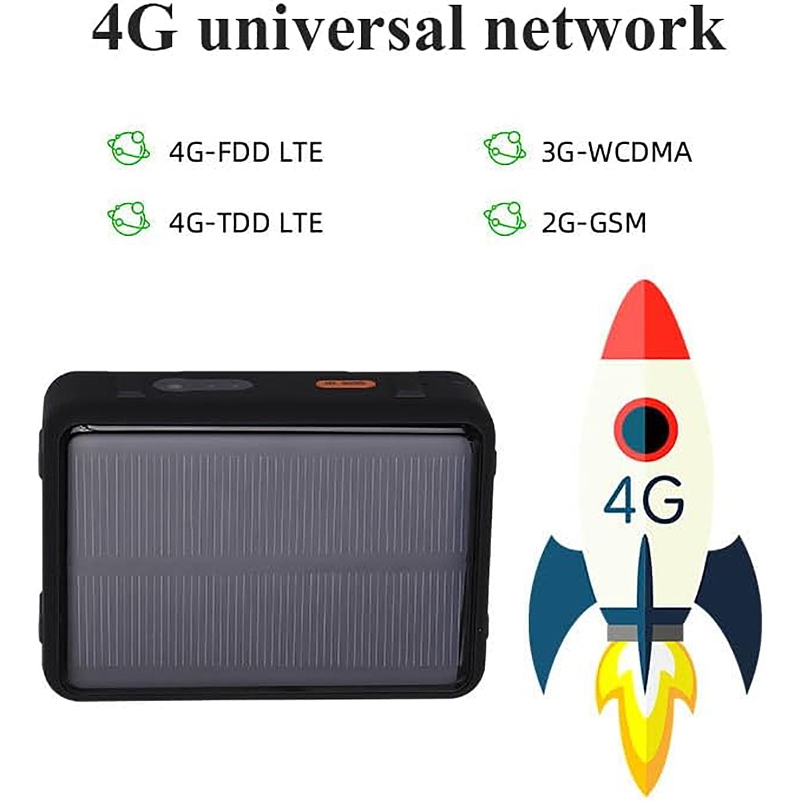 Rastreador Animales GPS, Dispositivo Antipérdida GPS Solar para Ganado,Ovejas Y Caballos,Capacidad 9000 MAh, 5Posiciones Y 5 Alarma,Monitoreo Voz,Consulta Multiplataforma,Alcance Ilimitado