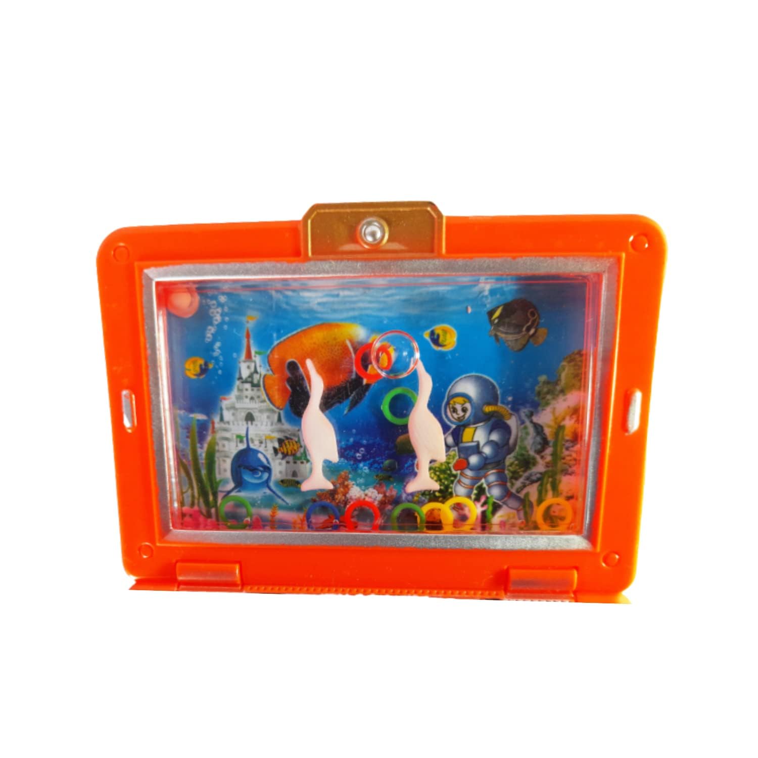 V K Kamalam Water Ring Toss Game for Kids – Handheld Push Button Water Toy with Floating Rings | Classic Water Game for Fun & Focus | Portable Travel Toy for Children (Multicolor) - 2 2