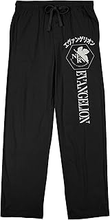 Bioworld Neon Genesis Evangelion Nerv Logo Men's Black Pajama Pants