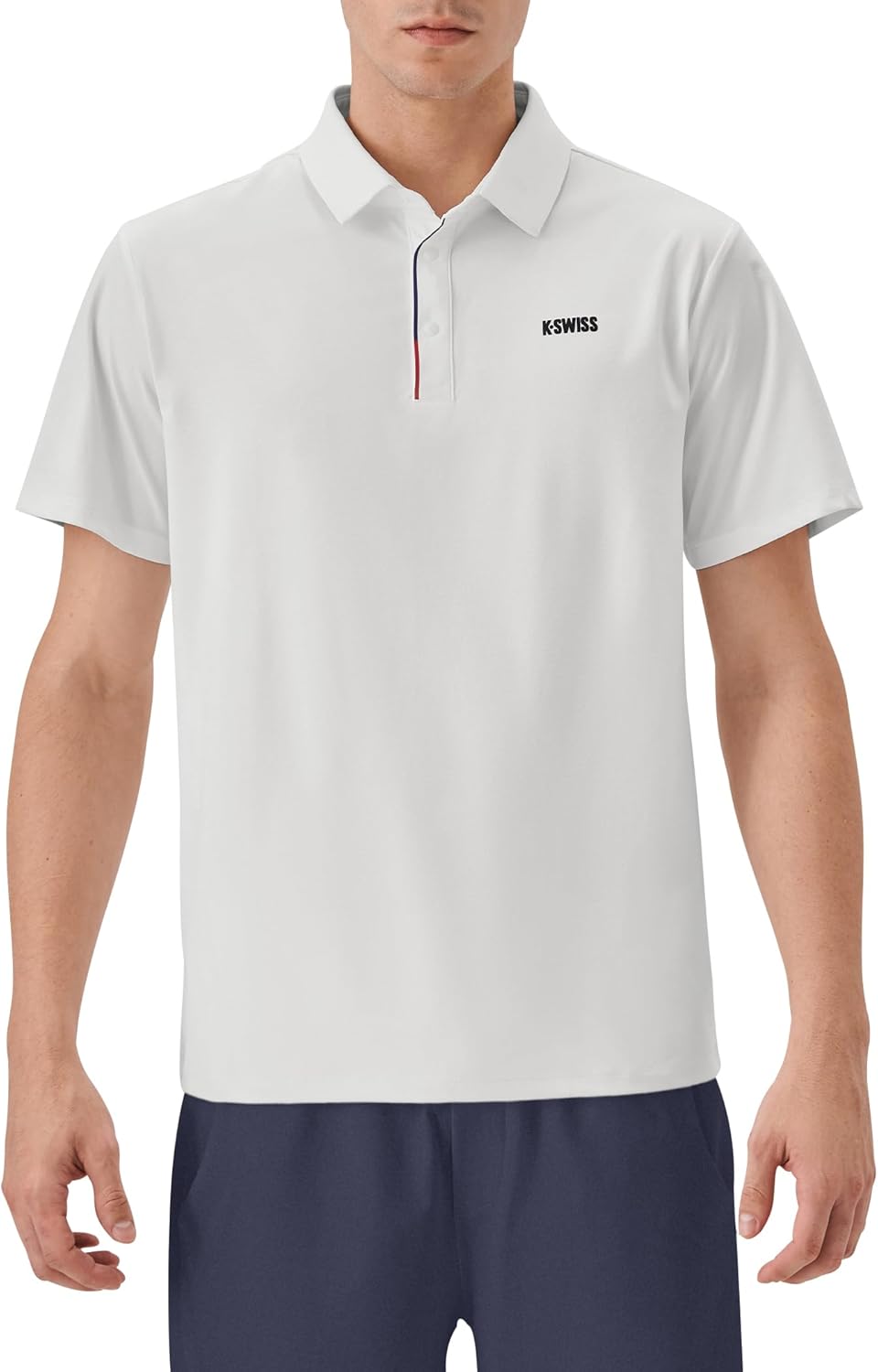 K-Swiss Men's Heritage Suit Collar Polo, Golf Polo Shirts for Men, Casual Short Sleeve Dress Shirt for Work Business