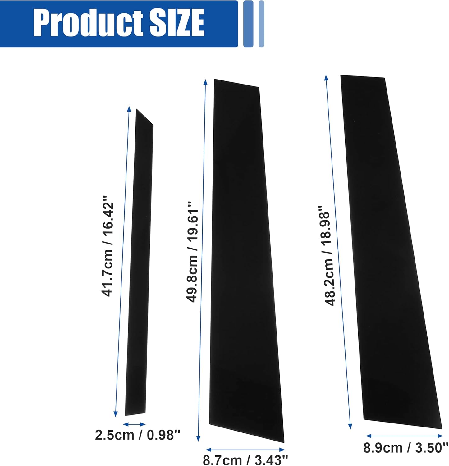 X AUTOHAUX 1 Set Glossy Black Car Door Window Pillar Posts Cover Trim Exterior for Mercedes-Benz M/ML-Class ML320 ML350 ML450 ML500 ML550 ML 63AMG W164 2006-2011