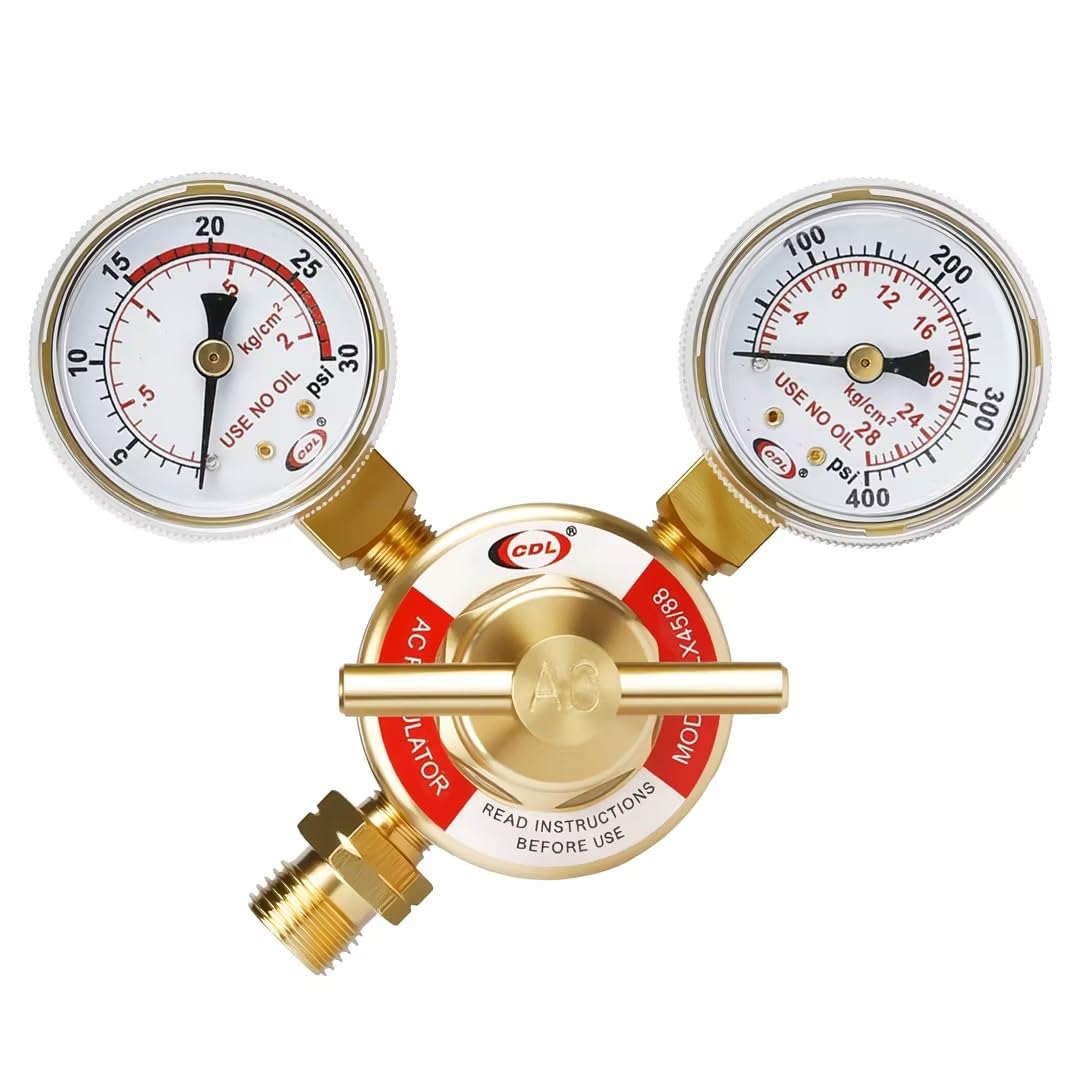CDL LX45 Light Duty Acetylene Regulator CGA200,Forged Brass
