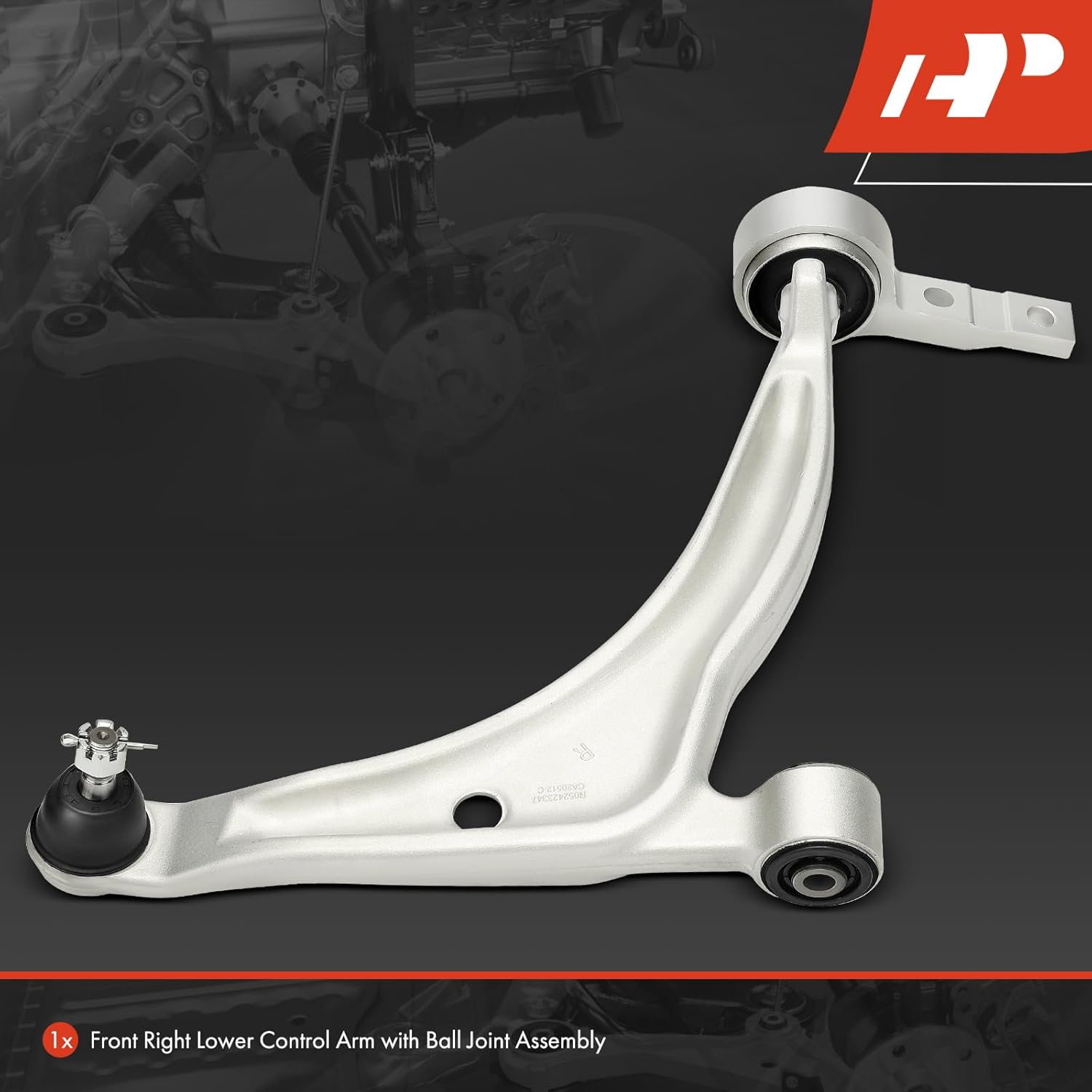 A-Premium Front Right Lower Control Arm, with Ball Joint & Bushing, Compatible with Nissan Altima 2002-2006, Maxima 2004-2008