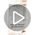Image of Feelings Bathroom Shower Plastic Curtain Liner Hook Hooks Rings - White (24 Pieces)