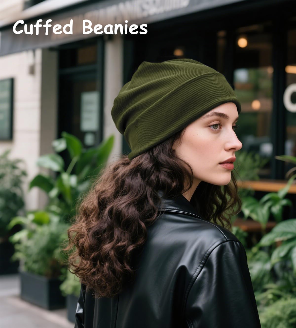 Slouchy Beanie for Women Men, Cotton Knit Winter Warm Beanies Hat, Windproof, Lightweight, Slouch Knitted Skull Cap - Image 4