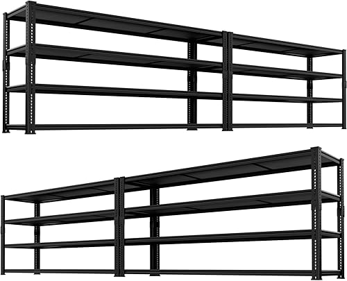 Miniatura 23 de Estantes de almacenamiento resistentes, 48 pulgadas de largo x 18 pulgadas de ancho x 72 pulgadas de alto, estantes de almacenamiento de garaje,
